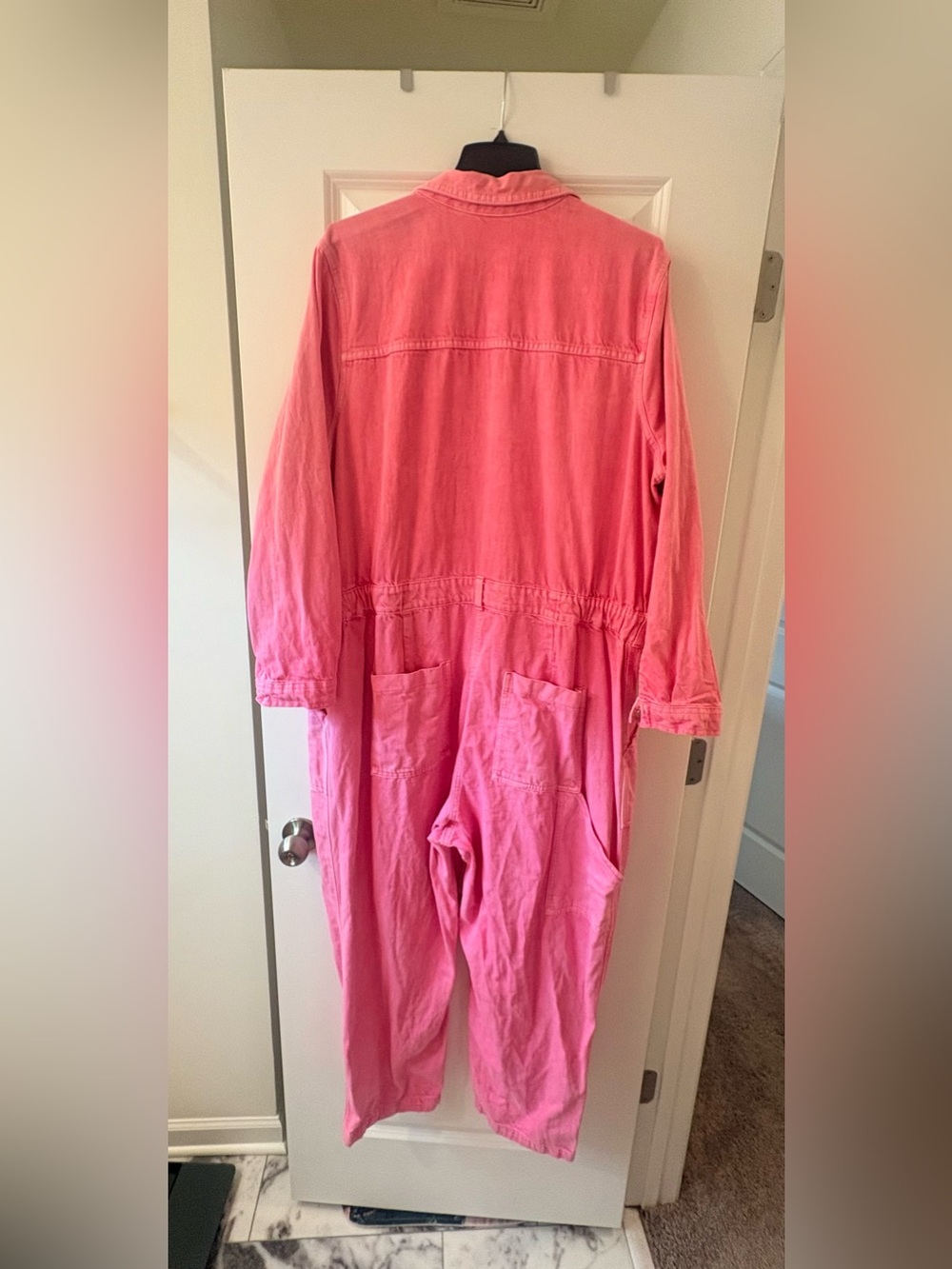 Pink denim utility jumpsuit by Old Navy in size XXL